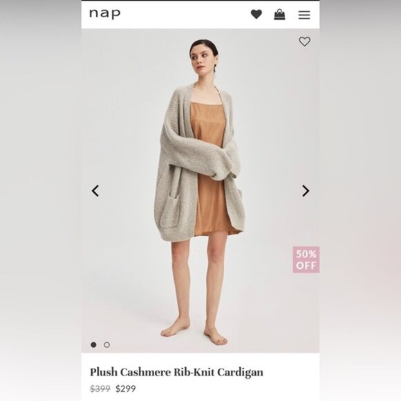 Nap 100% Cashmere Oversized Cardigan - Picture 1 of 7